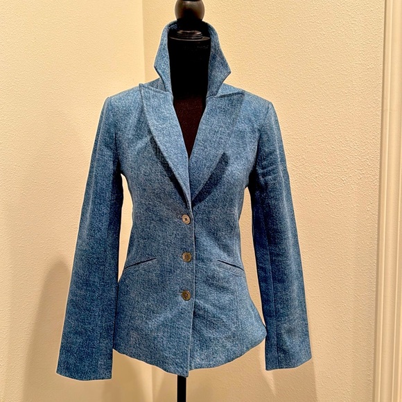 J BRAND x HALPERN denim blazer - Picture 1 of 7